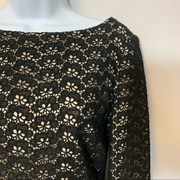 Diane Von Furstenberg Sarita Acorn Black Lace  Dress Size 2 - Picture 7 of 9